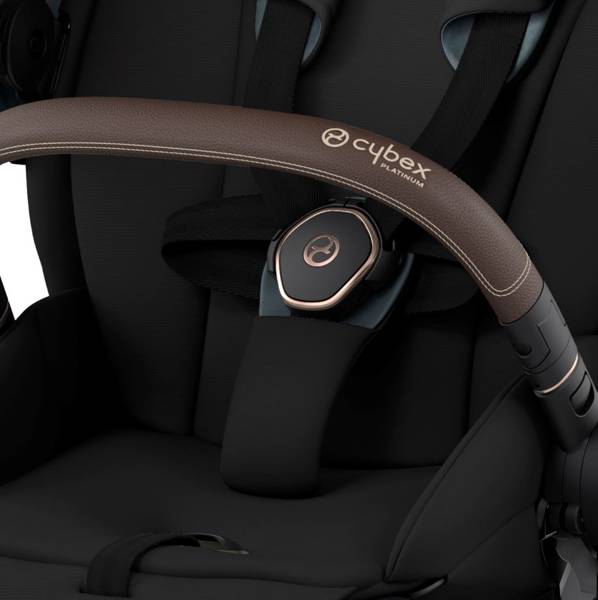 Cybex Priam 4.0 Deep Black + Gold rose frame Pastaigu rati