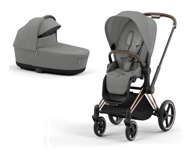 Cybex Priam 4.0 Mirage Grey Rose Gold frame Bērnu rati 2in1