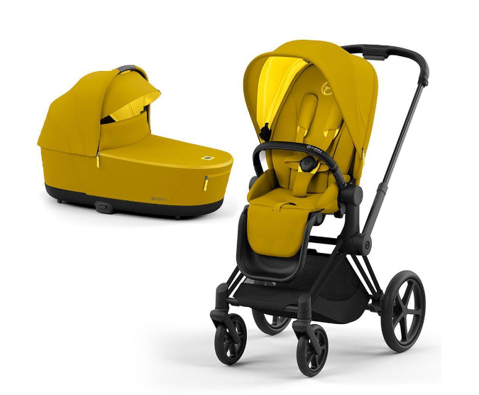 Cybex Priam 4.0 Mustard Yellow Matt black frame Bērnu rati 2in1