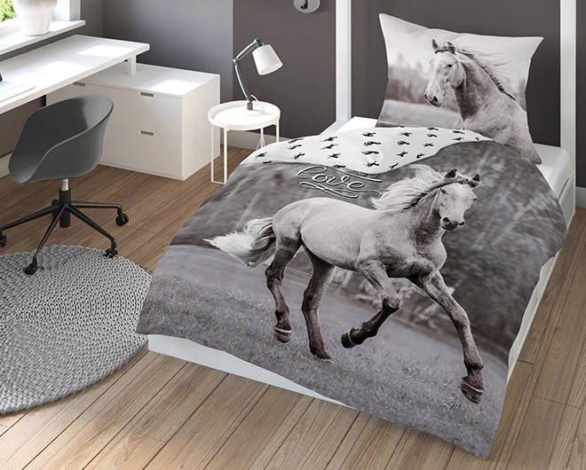 Detexpol Beautiful Horse gultas veļas komplekts no 2 daļām 160x200