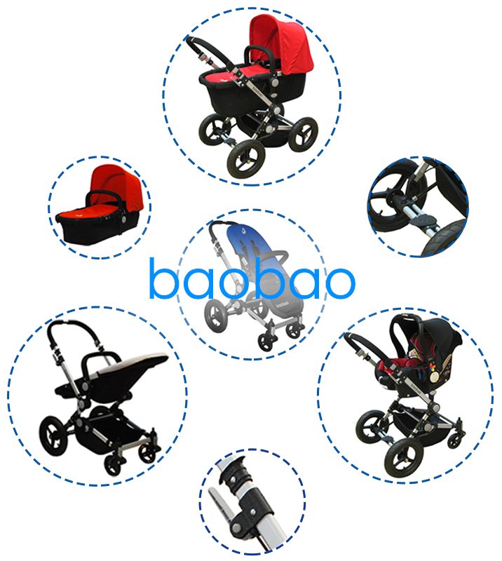 EuroBaby BaoBao Red standart Bērnu rati 2in1