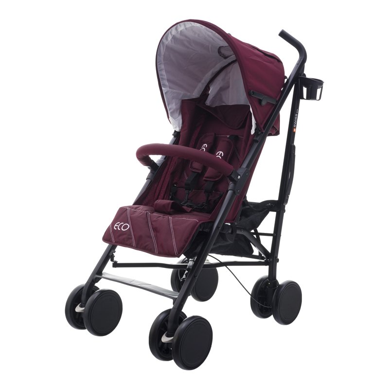 EuroBaby ECO SWISS DESIGN 300D Purple red Sporta ratiņi