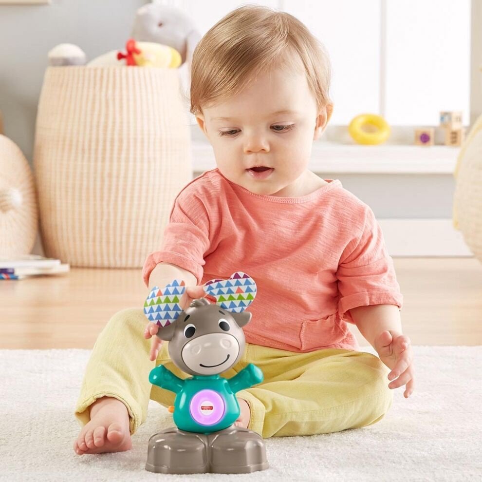 Fisher Price Bobble head Moose GXR03 Интерактивная игрушка Лось (лат. яз.)