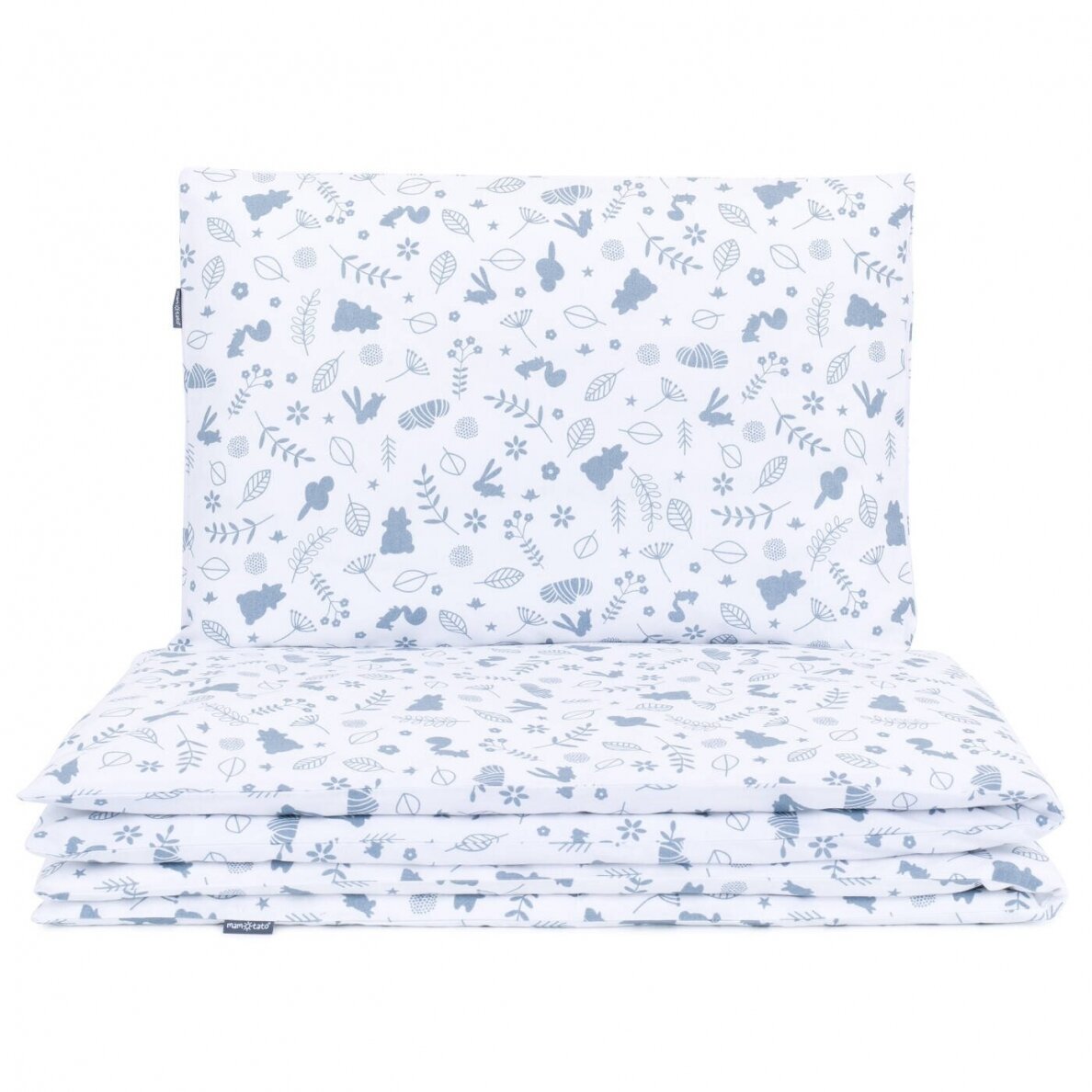 Комплект постельного белья из 2 частей MamoTato White/blue 100x135