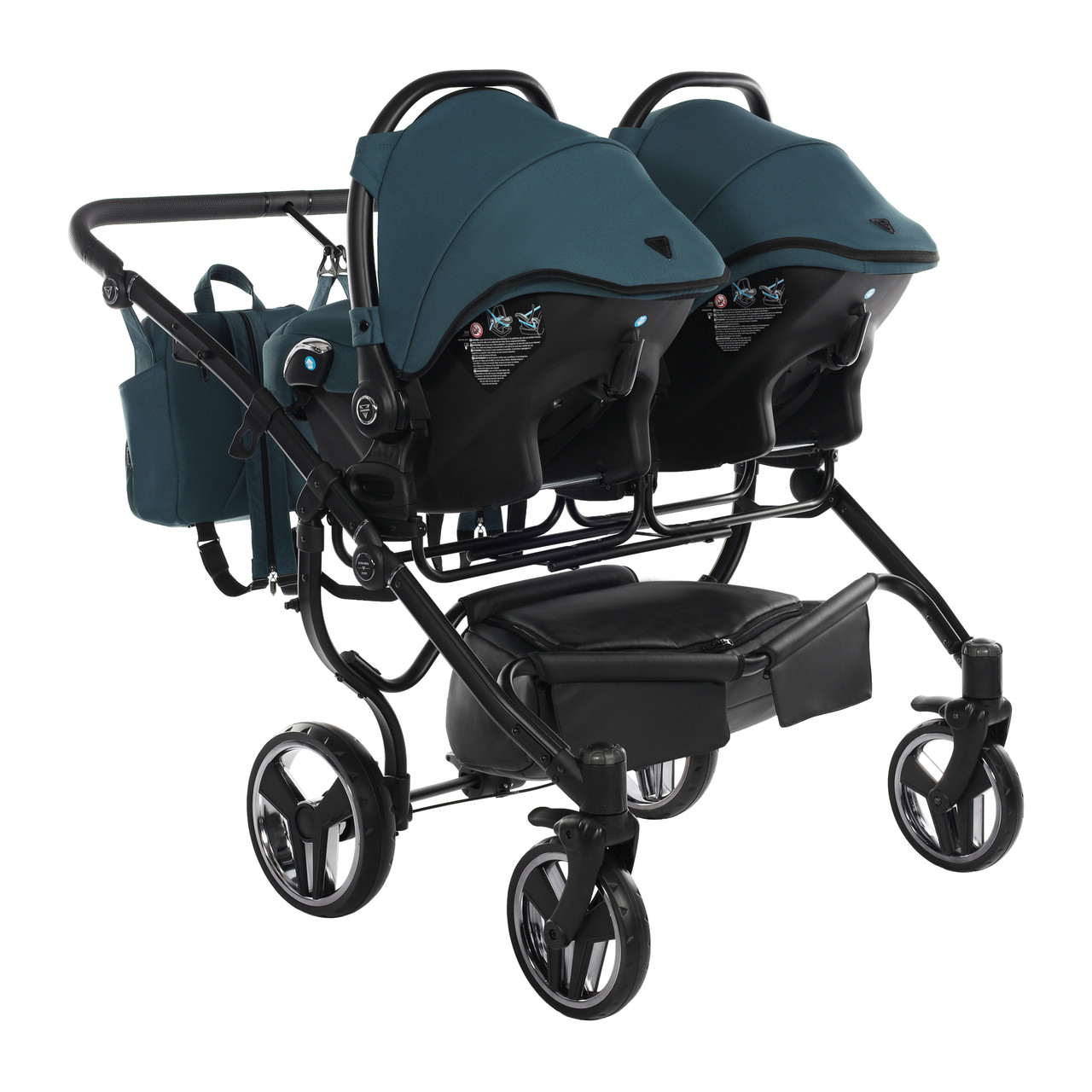 Junama Basic Duo 02 Teal Dvīņu rati 2in1