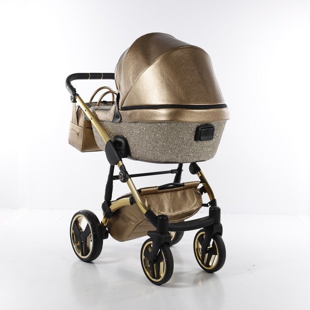 Junama Glitter 04 Gold Bērnu rati 2in1