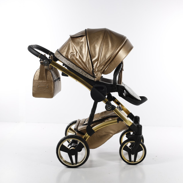Junama Glitter 04 Gold Bērnu rati 2in1