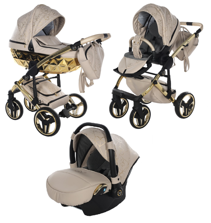 Junama Heart 07 Beige gold Детская коляска 3in1