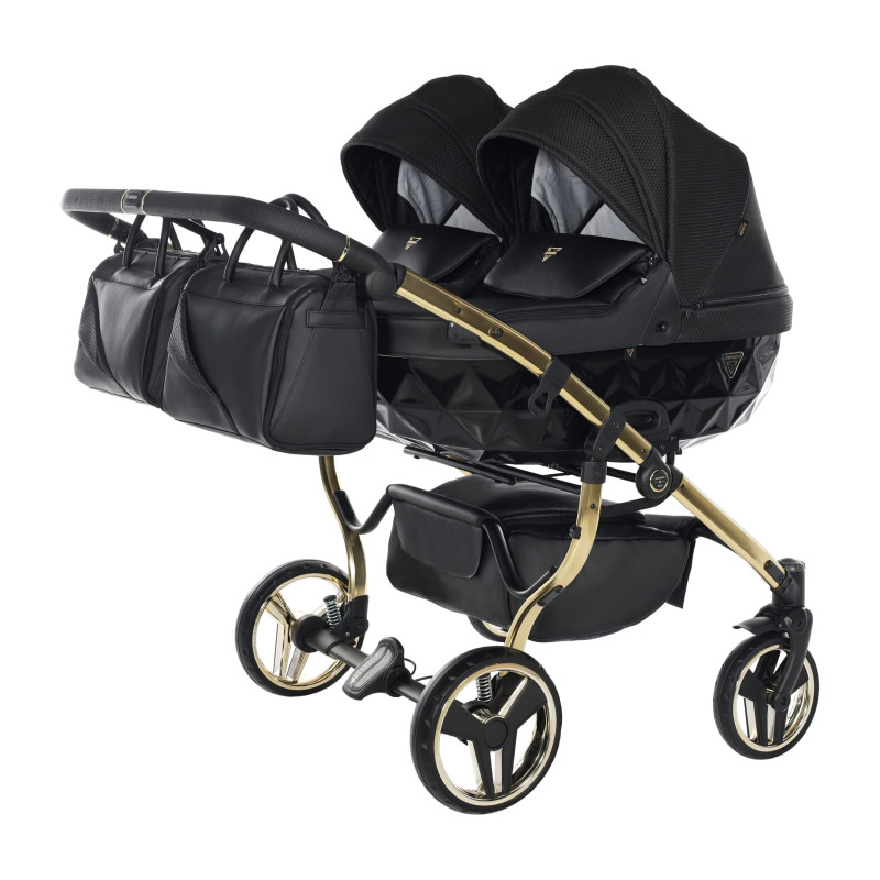 Junama Saphire Duo 03 Black Dvīņu rati 2in1