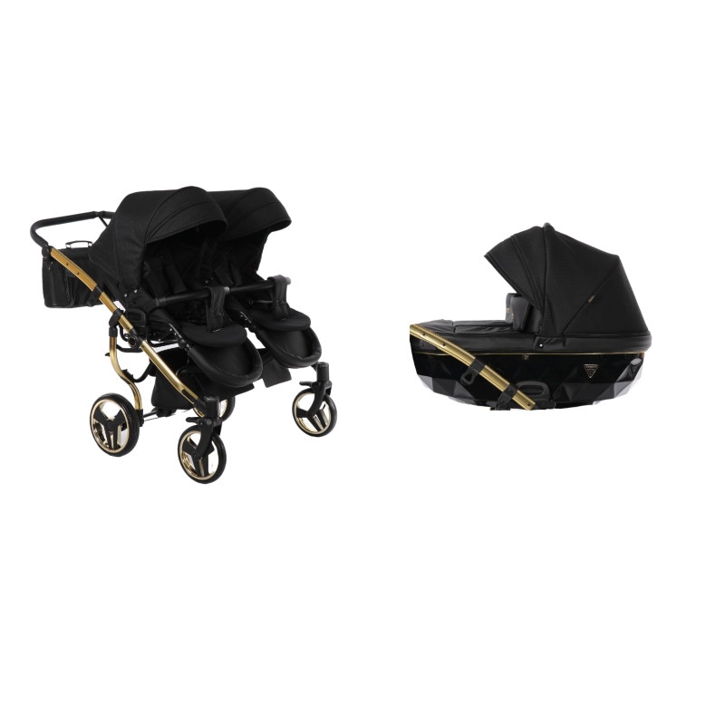 Junama Saphire Duo 03 Black Dvīņu rati 2in1