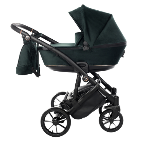 Junama Space Velur 01 Green Bērnu rati 2in1