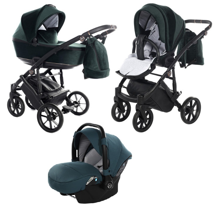 Junama Space Velur 01 Green Детская коляска 3in1