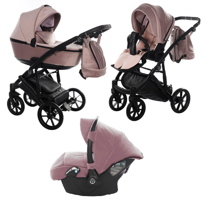 Junama Space Velur 02 Pink Детская коляска 3in1