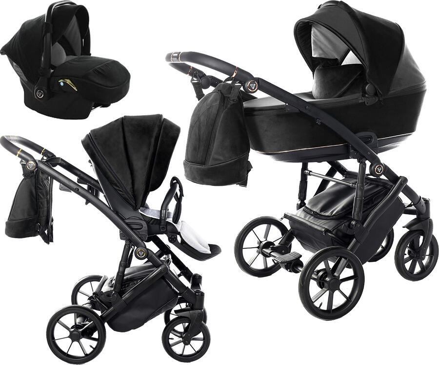 Junama Space Velur 03 Black Детская коляска 3in1