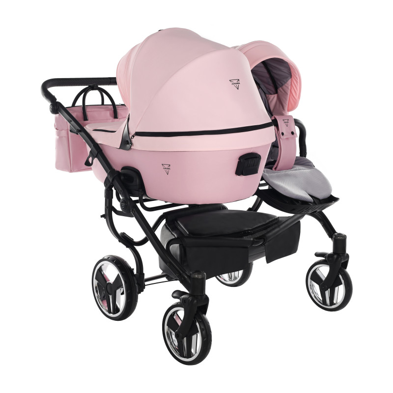 Junama Termo Line Mix Duo 03 Pink Dvīņu rati 2in1