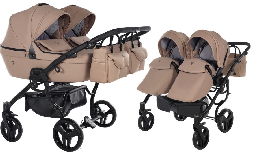 Junama Termo Line Tex Duo 01 Beige Dvīņu rati 2in1