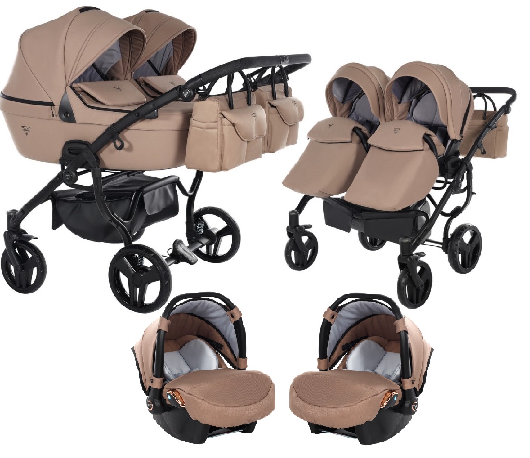 Junama Termo Line Tex Duo 01 Beige Dvīņu rati 3in1