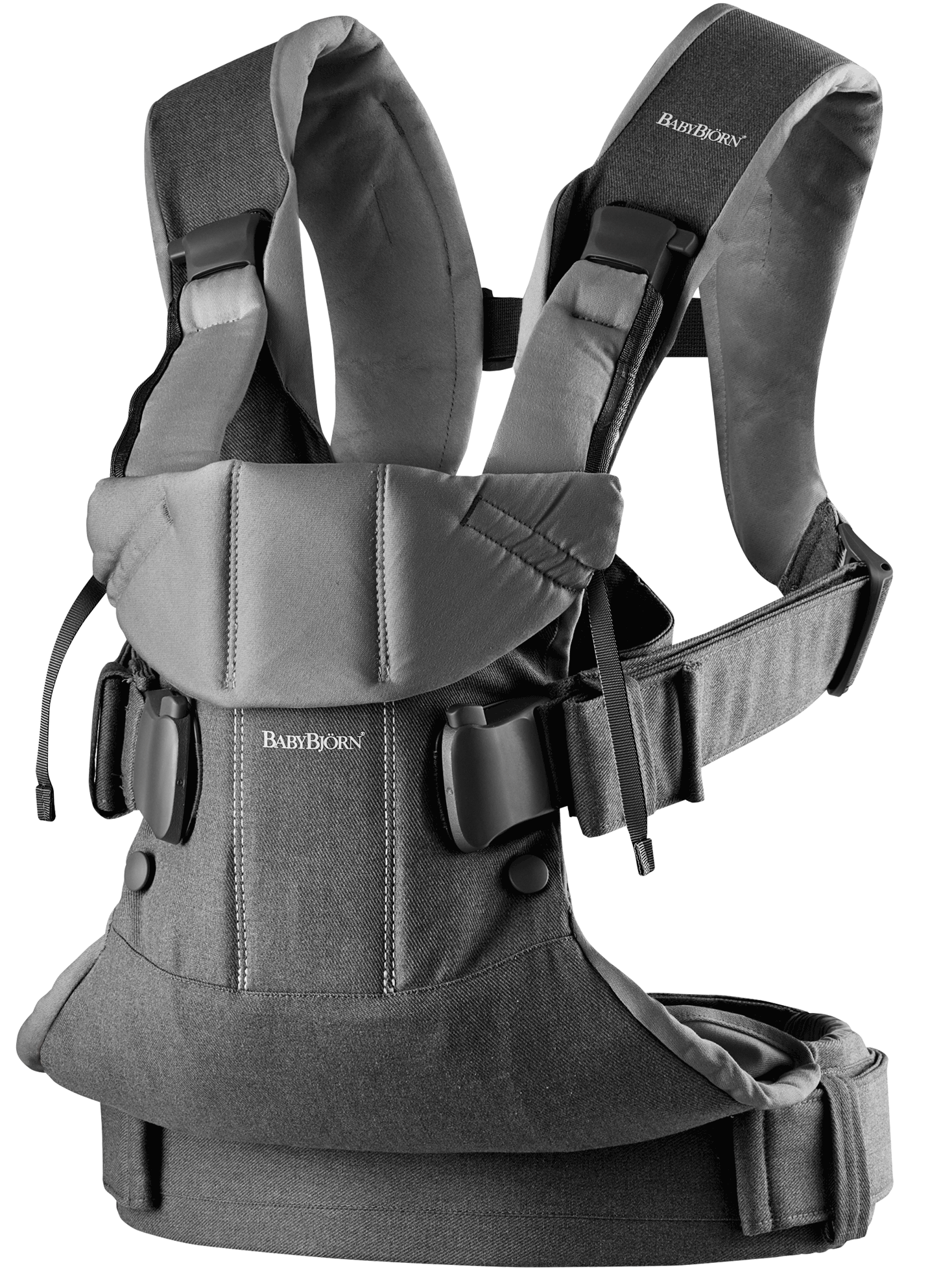 Ķengursoma BabyBjorn ONE Denim grey/Dark grey 098094