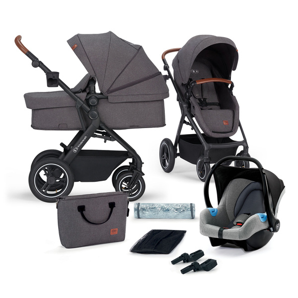 Kinderkraft B-Tour Dark Grey Air Bērnu rati Transformeris 3in1