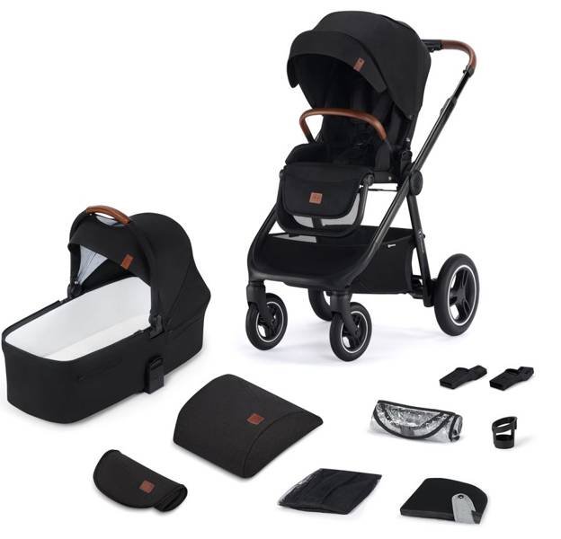 Kinderkraft Everyday Black Bērnu rati 2in1