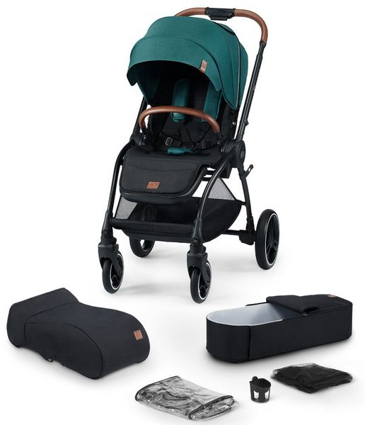 Kinderkraft Evolution + Cocoon Midnight Green Sporta rati 2in1