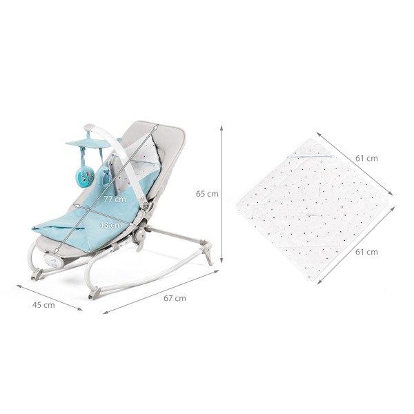 Kinderkraft Felio Light Blue Šūpuļkrēsls