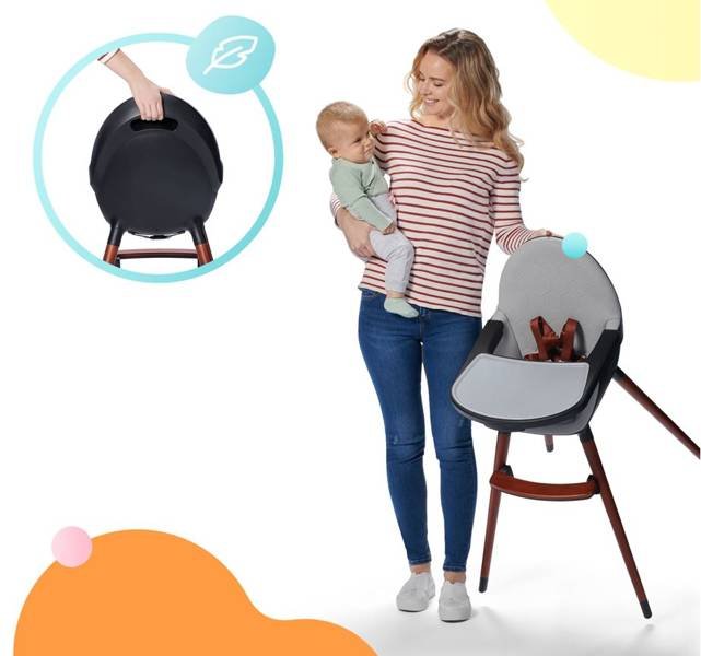 KinderKraft Finix Grey 2 in 1 Barošanas krēsls