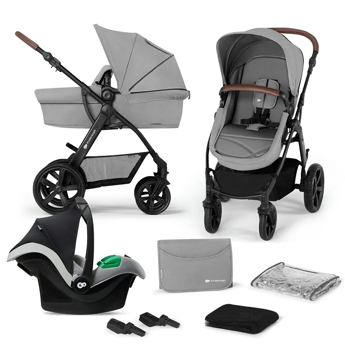 Kinderkraft Moov CT Grey Bērnu rati 3in1