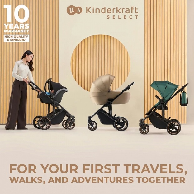 Kinderkraft Prime 2 Venezian Black Bērnu rati 2in1