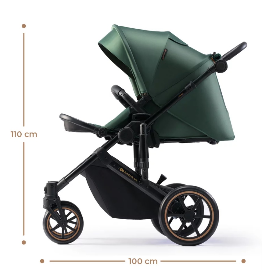 Kinderkraft Prime 2 Venezian Black Bērnu rati 2in1