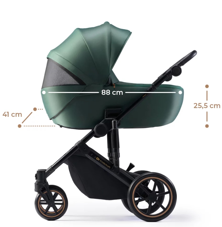 Kinderkraft Prime 2 Venezian Black Bērnu rati 2in1