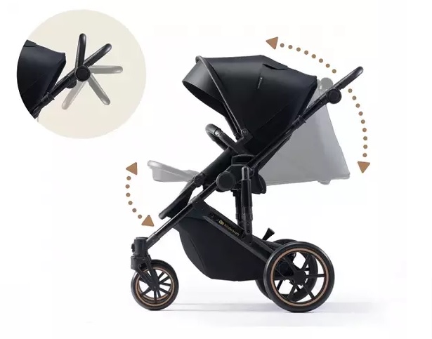 Kinderkraft Prime 2 Venezian Black Bērnu rati 2in1