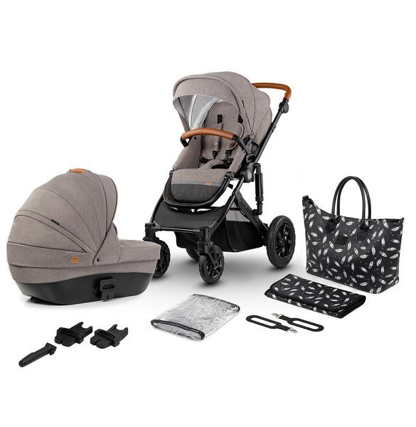 Kinderkraft Prime Beige Bērnu rati 2in1