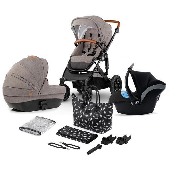 Kinderkraft Prime Beige Bērnu rati 3in1