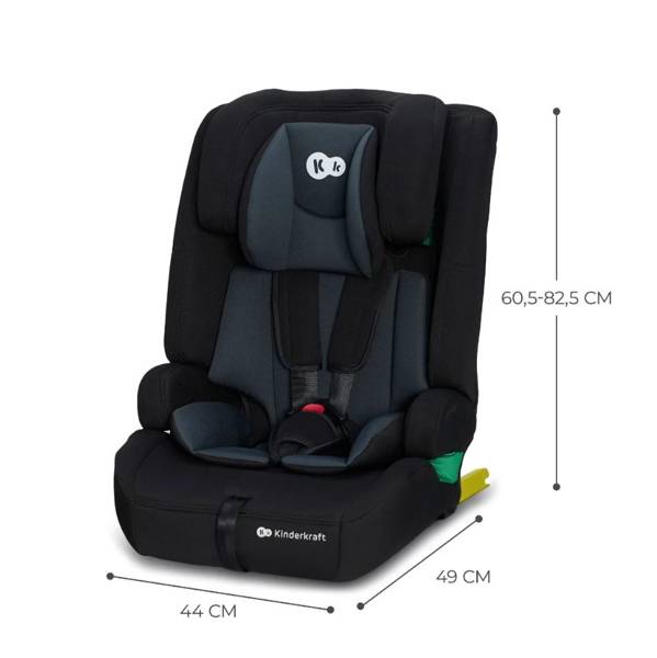 Kinderkraft Safety Fix 2 I-Size Black Bērnu autosēdeklis 9-36 kg