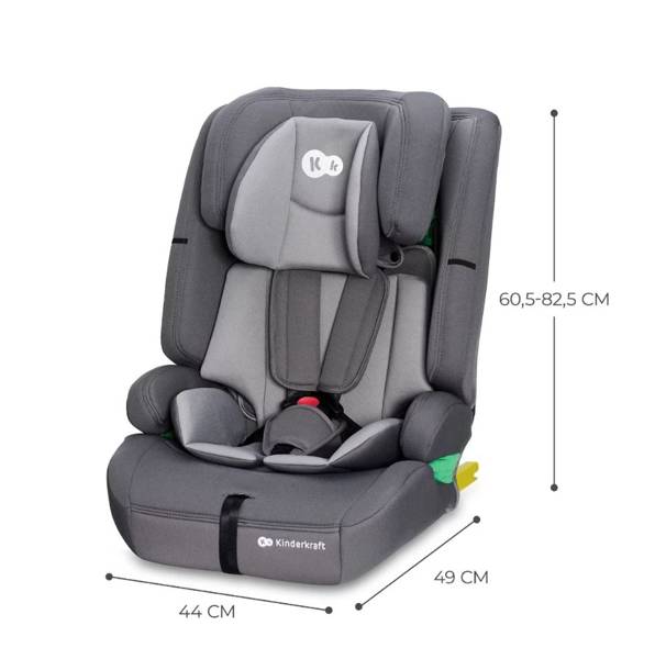 Kinderkraft Safety Fix 2 I-Size Grey Bērnu autosēdeklis 9-36 kg