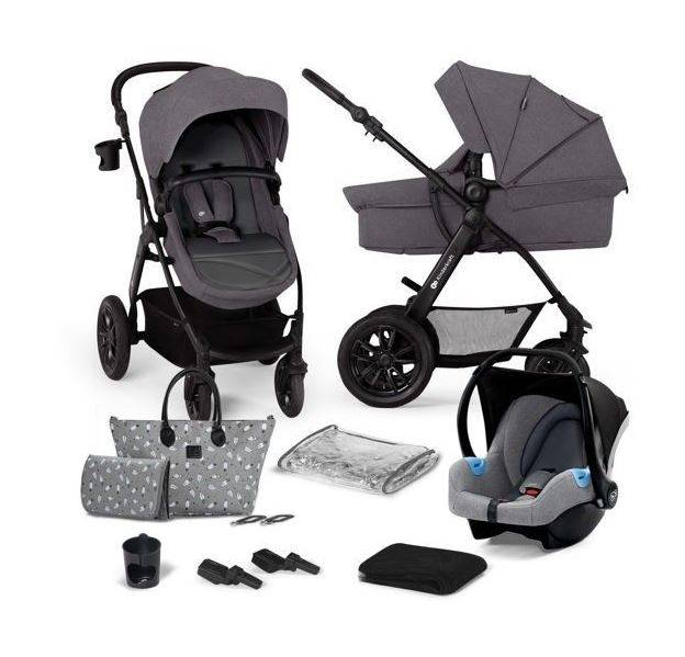 Kinderkraft XMoov Dark Grey Bērnu rati 3in1 (air)