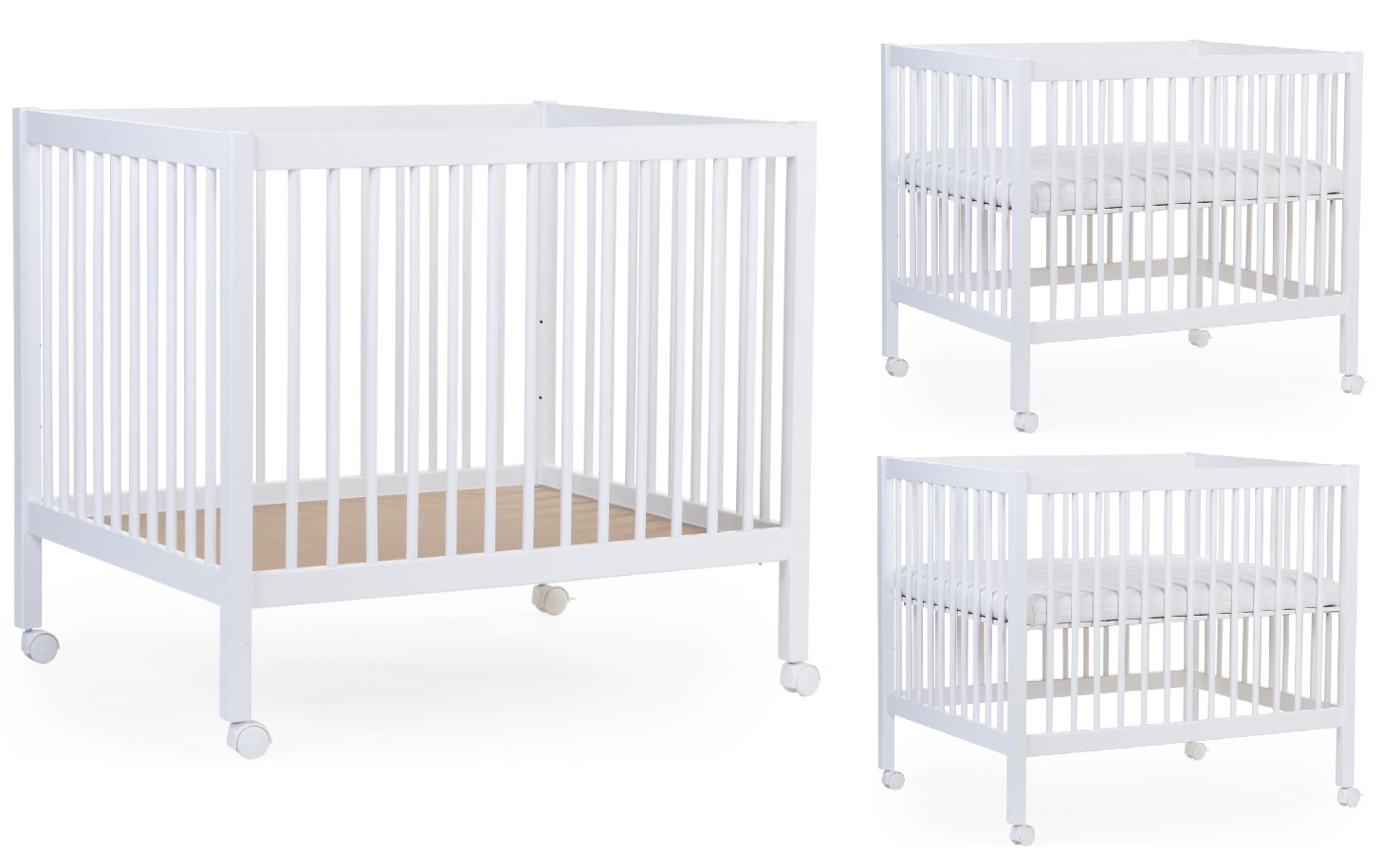 Koka manēža sētiņa Childhome Playpen 97 Wood White