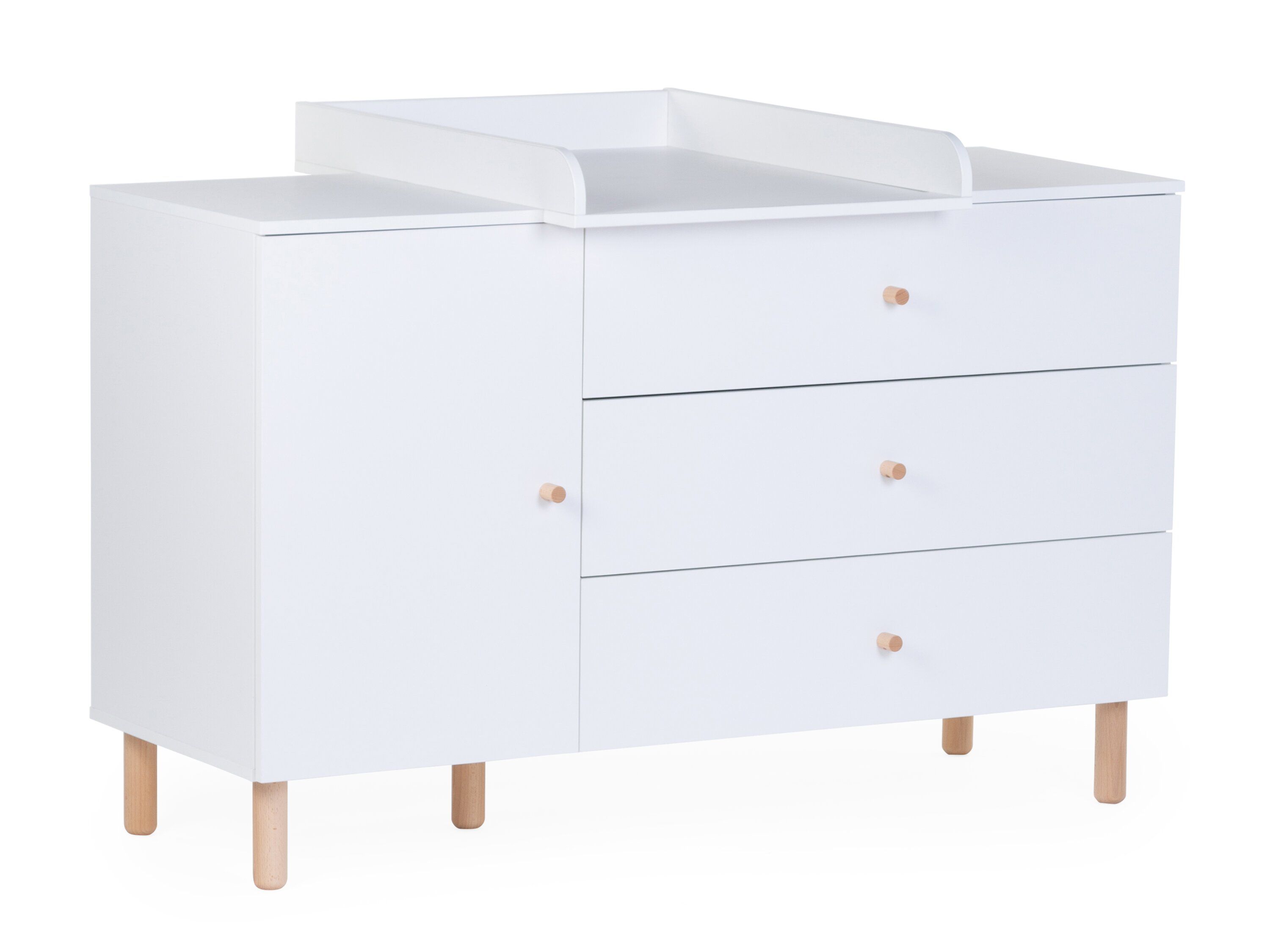 Kumode ar pārtinamo galdiņu Childhome Wonder White