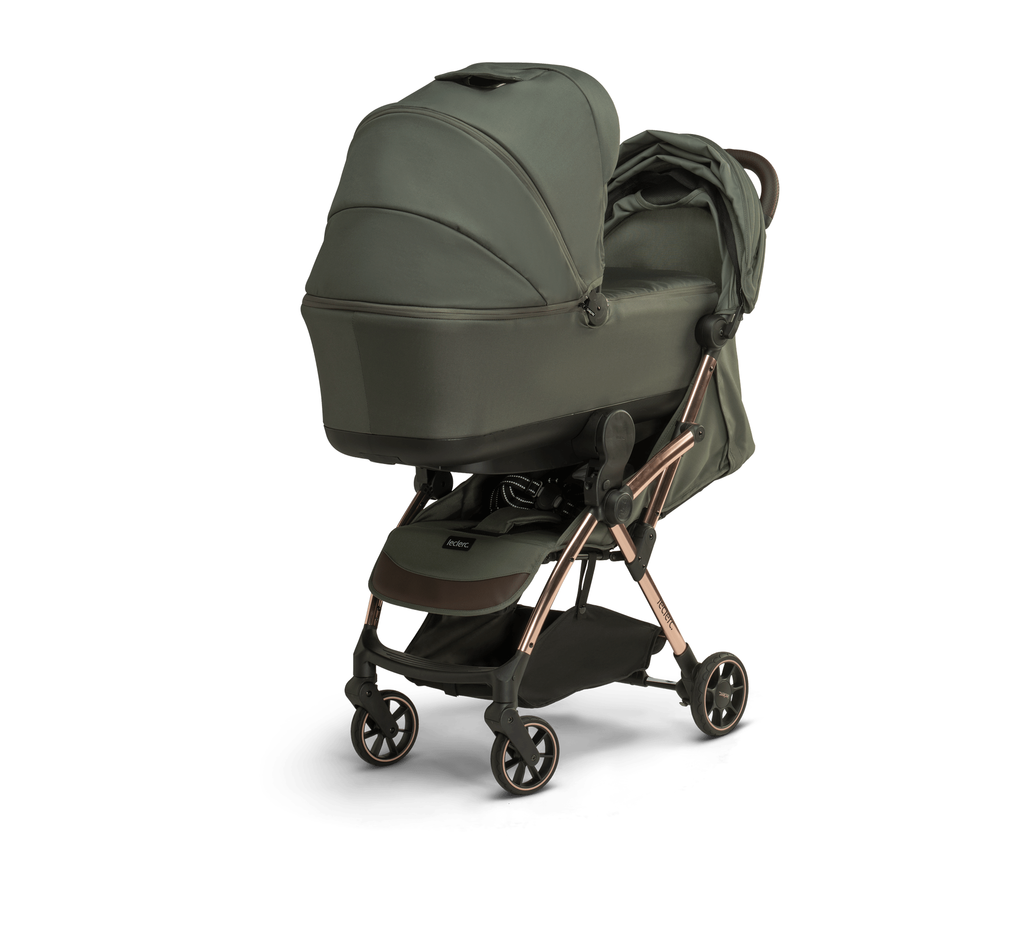 Leclerc Baby Influencer Army Green Bērnu rati 2in1