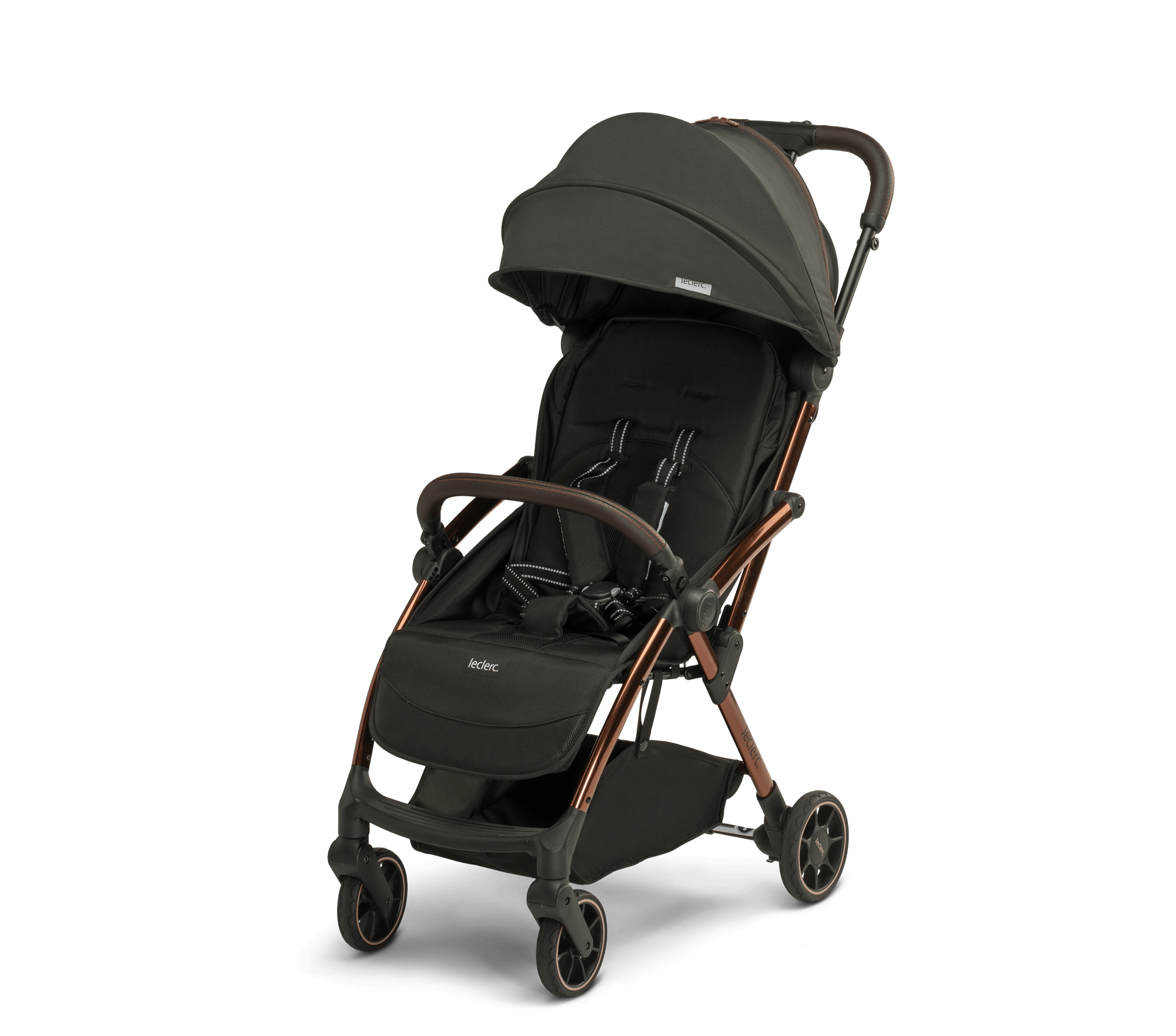Leclerc Baby Influencer Black Brown Детская коляска 2 в 1
