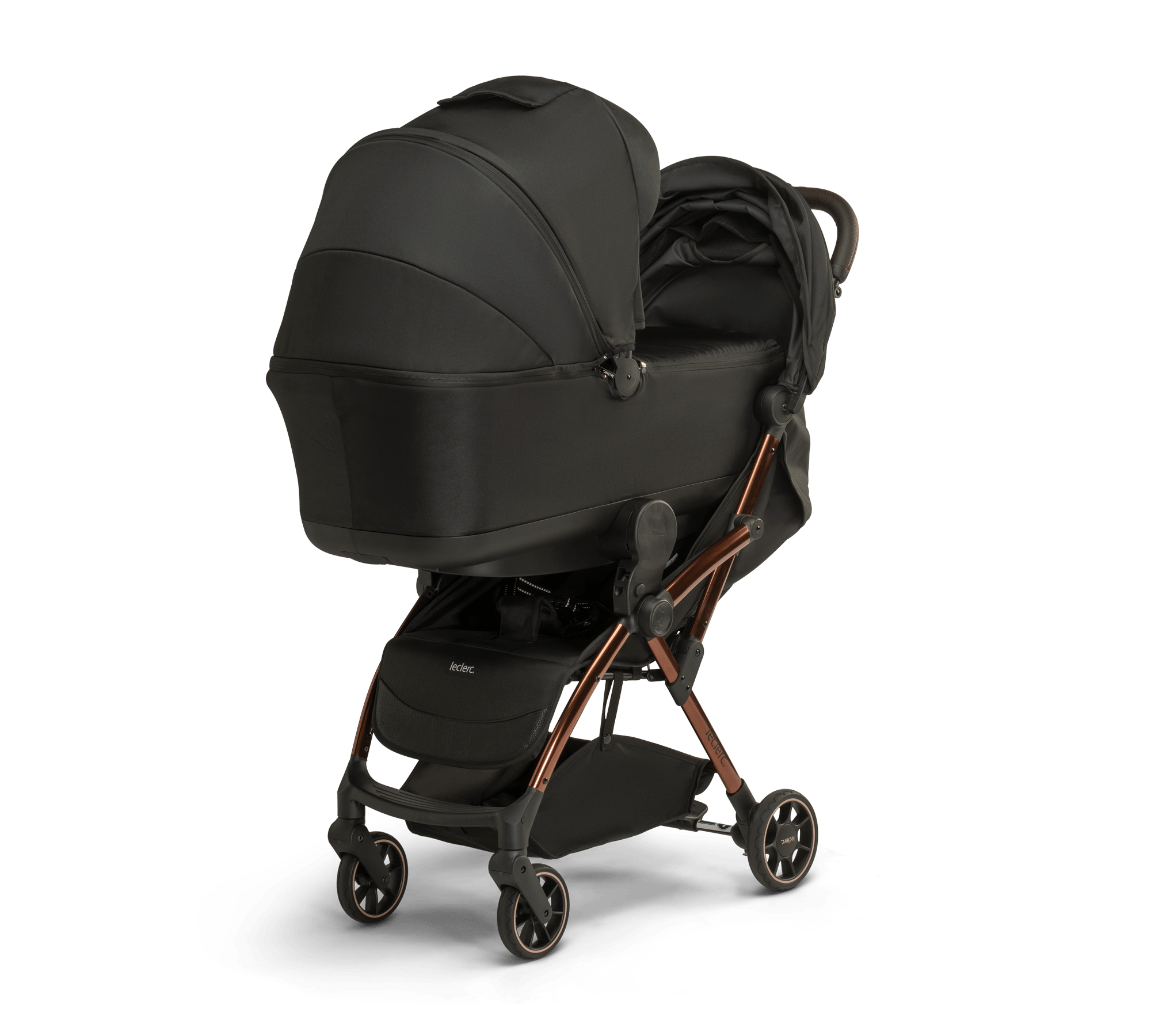 Leclerc Baby Influencer Black Brown Детская коляска 2 в 1