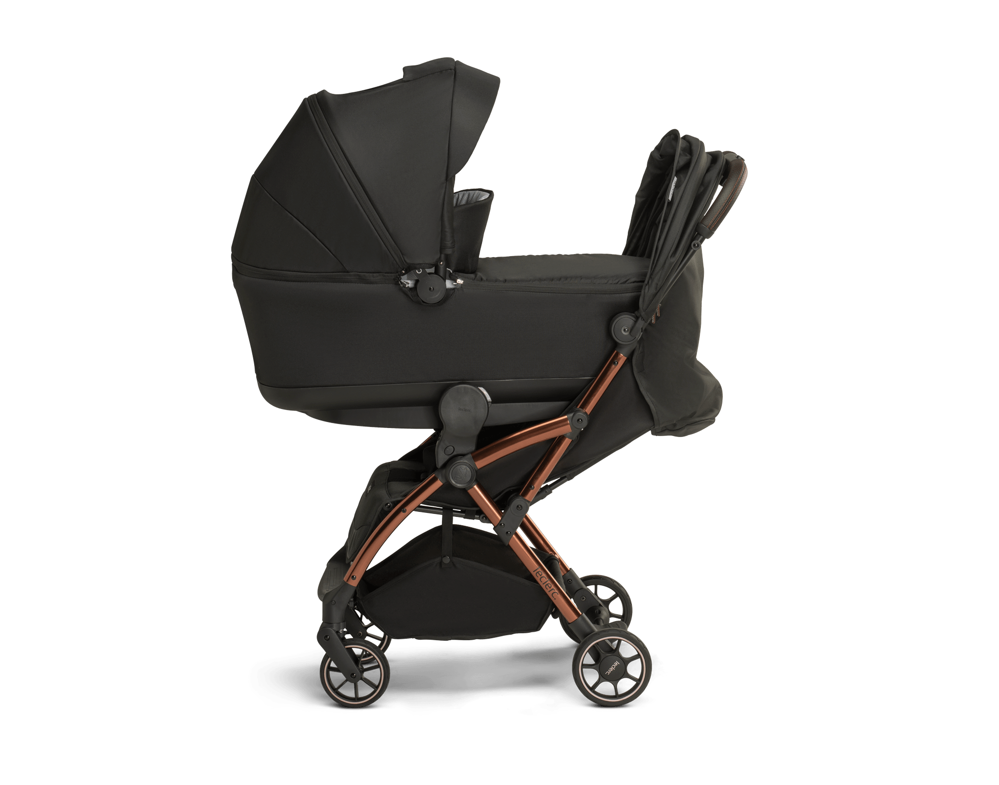 Leclerc Baby Influencer Black Brown Детская коляска 2 в 1