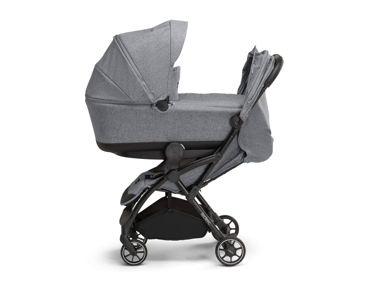 Leclerc Baby Influencer Grey Melange Детская коляска 2 в 1
