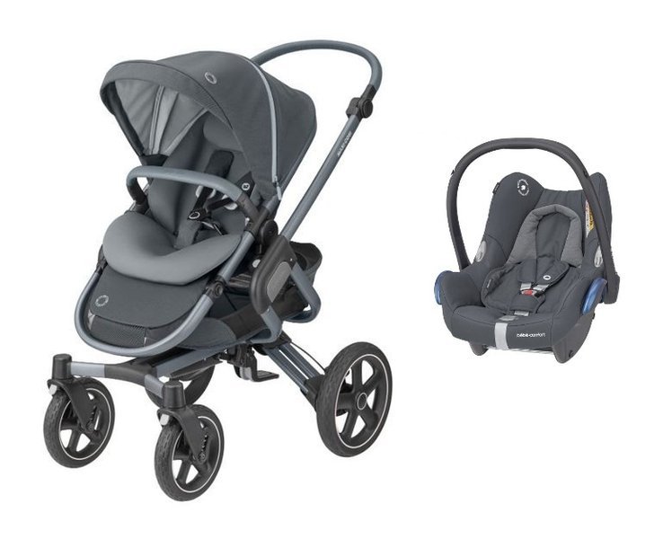 MAXI-COSI Nova 4 Essential Graphite Прогулочная коляска + Cabriofix 0-13 кг