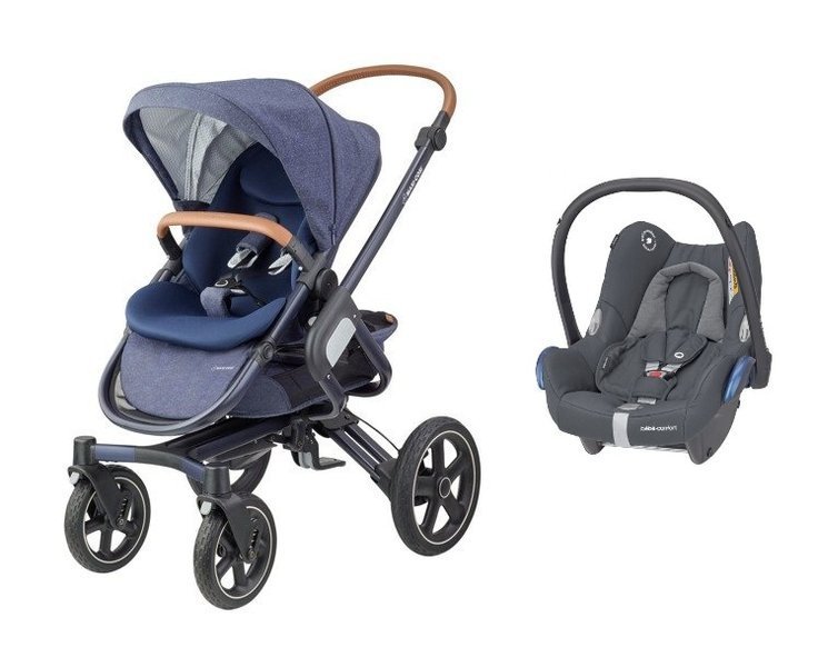 MAXI-COSI Nova 4 Sparkling Blue Прогулочная коляска + Cabriofix 0-13 кг