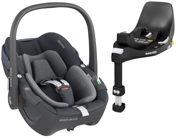 Maxi Cosi Pebble Essential graphite Bērnu autosēdeklis 0-13 kg + Familyfix 360 bāze