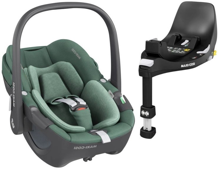 Maxi Cosi Pebble Essential green Детское автокресло 0-13 кг + Familyfix 360 база