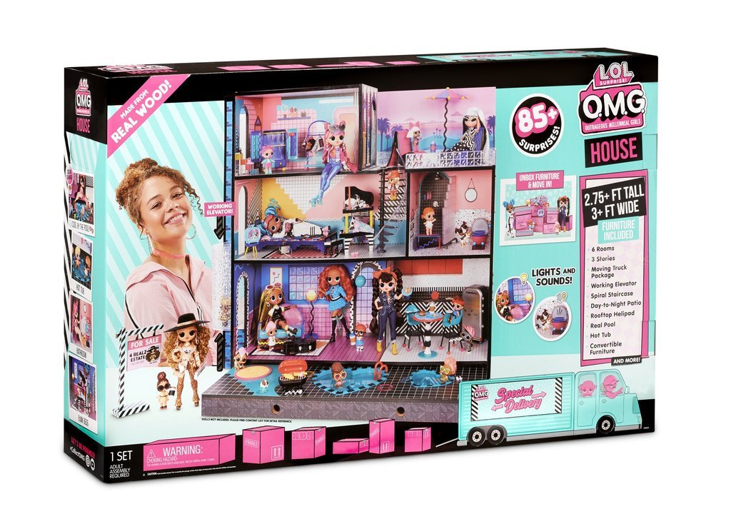 MGA LOL New Real Wood Doll House with 85 Surprises K BabyBest.lv