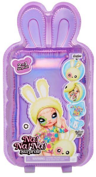 Na! Na! Na! Surprise 2-in-1 Fashion Doll & Plush Pom with Confetti Balloon Bebe Groovy